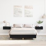 Lit vidaXL 120x190 cm en bois d'ingénierie chêne noir