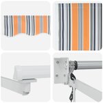 vidaXL Auvent Rétractable Multicolore 300x250 cm Tissu