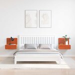 vidaXL Table de chevet avec tiroir 2 Pièces Marron cire 44 x 32 5 x 40 cm