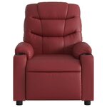 vidaXL Fauteuil inclinable Rouge bordeaux Similicuir