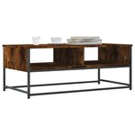 vidaXL Table basse chêne fumé 100x51x40 cm bois d'ingénierie