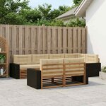 vidaXL Ensemble de canapés d'extérieur 7 Pièces Naturel et Beige
