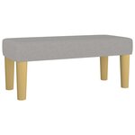 vidaXL Sommier à lattes de lit avec matelas Gris clair 100x200cm Tissu