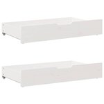 vidaXL Lit bibliothèque sans matelas blanc 150x200 cm bois pin massif