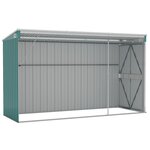 vidaXL Abri de jardin mural Vert 118x288x178 cm Acier galvanisé