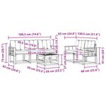 vidaXL Ensemble de canapés d'extérieur 6 pc Blanc et crème