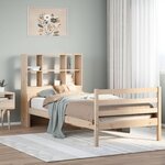 vidaXL Lit bibliothèque sans matelas 100x200 cm bois massif de pin