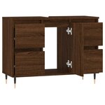 vidaXL Armoire salle de bain chêne marron 80x33x60cm bois d'ingénierie