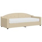 vidaXL Lit de jour avec matelas crème 80x200 cm tissu
