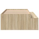 vidaXL Cadre de lit de rangement Chêne Sonoma 90x200 cm