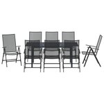 vidaXL Ensemble de salle à manger de jardin 9 pièces en acier anthracite