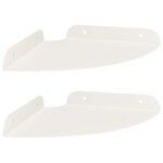 vidaXL Étagère flottante avec étagère 2 Pièces Blanc 18 x 18 x 2 cm