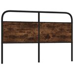 vidaXL Tête de lit chêne fumé 150 cm acier et bois d'ingénierie