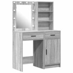 vidaXL Ensemble de Coiffeuse 2 Pièces Sonoma gris 50 x 41 x 135 cm