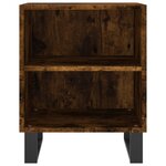 vidaXL Tables de chevet 2 Pièces chêne fumé 40x30x50 cm bois d'ingénierie