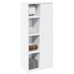 vidaXL Meuble de salle de bain avec porte-rouleau blanc 39x22x90 cm