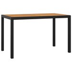 vidaXL Ensemble à dîner de jardin avec coussins 3 Pièces poly rotin noir