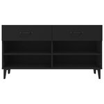 vidaXL Armoire à chaussures Noir 102x35x55 cm Bois d'ingénierie