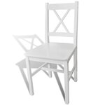 vidaXL Chaises à manger lot de 6 blanc pinède