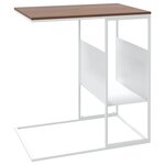 vidaXL Table d'appoint Blanc 55x36x59 5 cm Bois d'ingénierie