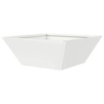 vidaXL Pot de jardin en forme de bol 5 Pièces Blanc 40 x 40 x 15 cm Acier