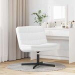 vidaXL Chaise pivotante Blanc 63 x 75 x 76 cm PU