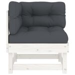 vidaXL Canapés d'angle avec coussins 2 Pièces blanc bois de pin massif