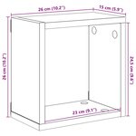 vidaXL Étagères cube murales 4 Pièces Gris béton 26x15x26 cm