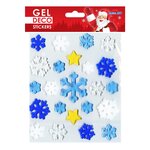 Stickers gel Noël pour fenêtre - Flocons de neige