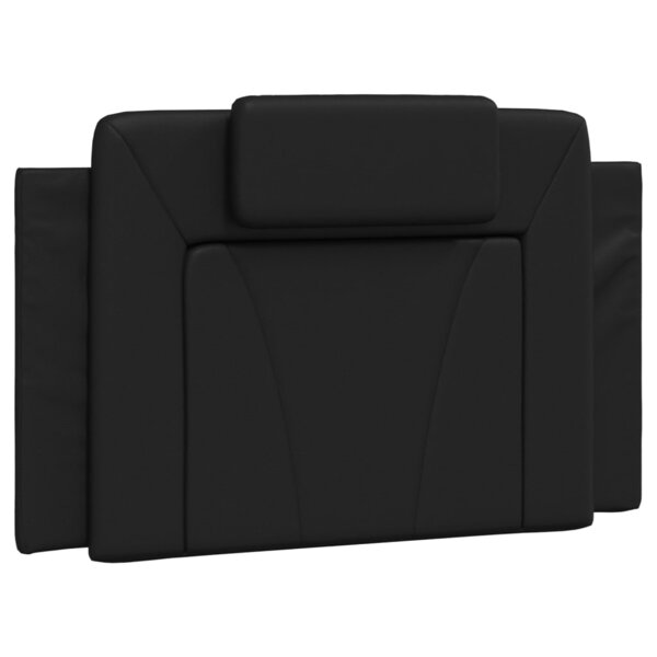 vidaXL Coussin de tête de lit Viana noir 90 cm similicuir