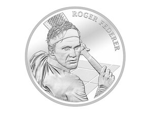 Pièce de monnaie 20 Francs Suisse Roger Federer 2020 – Argent BE