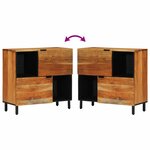 vidaXL Buffet avec étagère Marron 80 x 33 x 75 cm Bois d'acacia massif