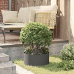 vidaXL Cache-pot de jardin Noir 40 x 40 x 20 cm Acier