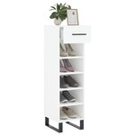 vidaXL Armoire à chaussures blanc 30x35x105 cm bois d'ingénierie