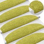 vidaXL Tapis d'escalier auto-adhésifs 15 pc 80 x 24 5 x 3 5 cm Vert