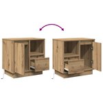 vidaXL Tables de chevet avec LED 2 Pièces Chêne artisanal 50x34 5x50 cm
