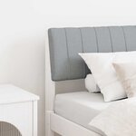 vidaXL Tête de lit capitonnée Gris clair 75 cm Pin massif