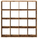 vidaXL Bibliothèque vieux bois 137 5x29x137 5 cm bois d'ingénierie