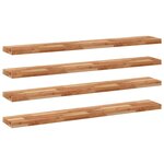 vidaXL Étagères flottantes 4 Pièces 160x20x4 cm acacia massif à l'huile