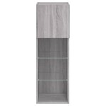 vidaXL Meubles TV avec lumières LED 2 Pièces sonoma gris 30 5x30x90 cm