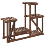 vidaXL Support à fleurs 90x25x73 5 cm bois massif de sapin