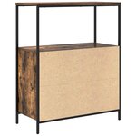vidaXL Meuble de salle de bain avec étagères chêne fumé 76 5x35x95 cm