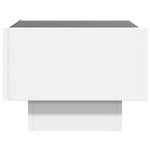 vidaXL Table d'appoint avec LED blanc 40x40x30 cm bois d'ingénierie