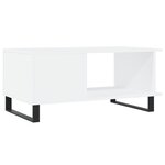 vidaXL Table basse blanc 90x50x40 cm bois d'ingénierie