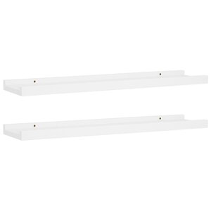 vidaXL Étagères à rebord pour cadre photo 2 Pièces Blanc 60x9x3 cm MDF