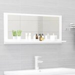 vidaXL Miroir de salle de bain Blanc 90x10 5x37 cm Aggloméré