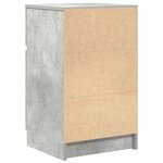 vidaXL Table de chevet gris béton 39x35x65 cm bois d’ingénierie
