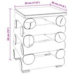 vidaXL Tabouret Naturel 30 x 30 x 38 cm Bois de teck massif