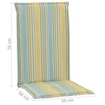 Vidaxl coussins de chaise de jardin 2 pièces multicolore 120x50x3 cm