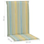 vidaXL Coussins de chaise de jardin 2 Pièces Multicolore 120x50x3 cm